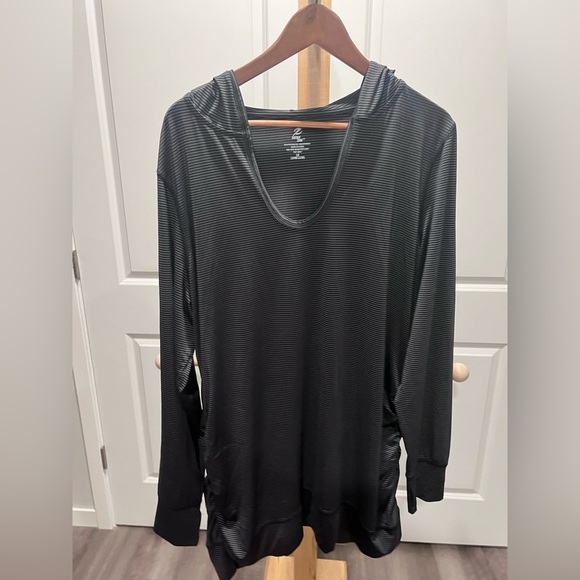 Energy Zone Tops - Energy Zone Hooded Thumb Hole Sweatshirt 2X
